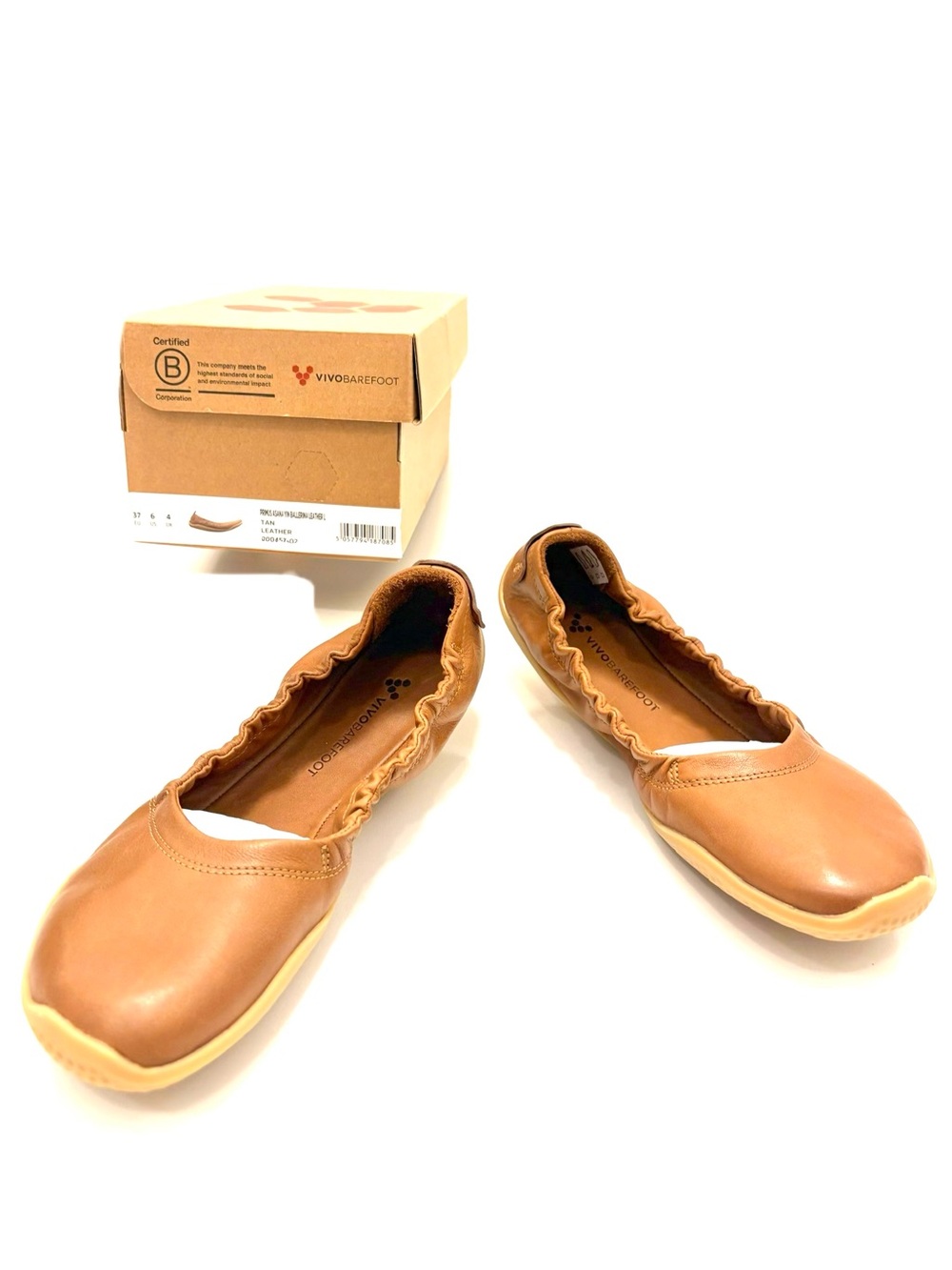 Vivobarefoot Womens Asana Yin Ballerina Leather Shoes W6 EU37